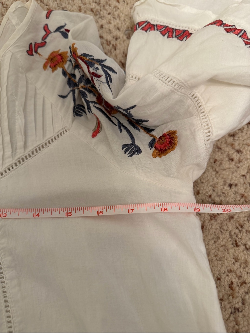 Free People Pavlo Embroidered Boho Mini Dress in White, Size Small - Picture 13 of 14